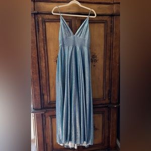 Women’s blue shimmery dress